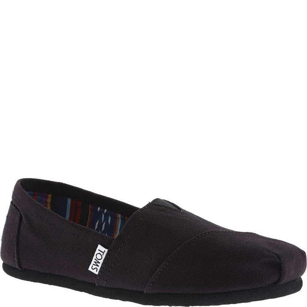 TOMS BLACK CANVAS WOMEN'S CLASSIC 10002472 (SIZE: 8)